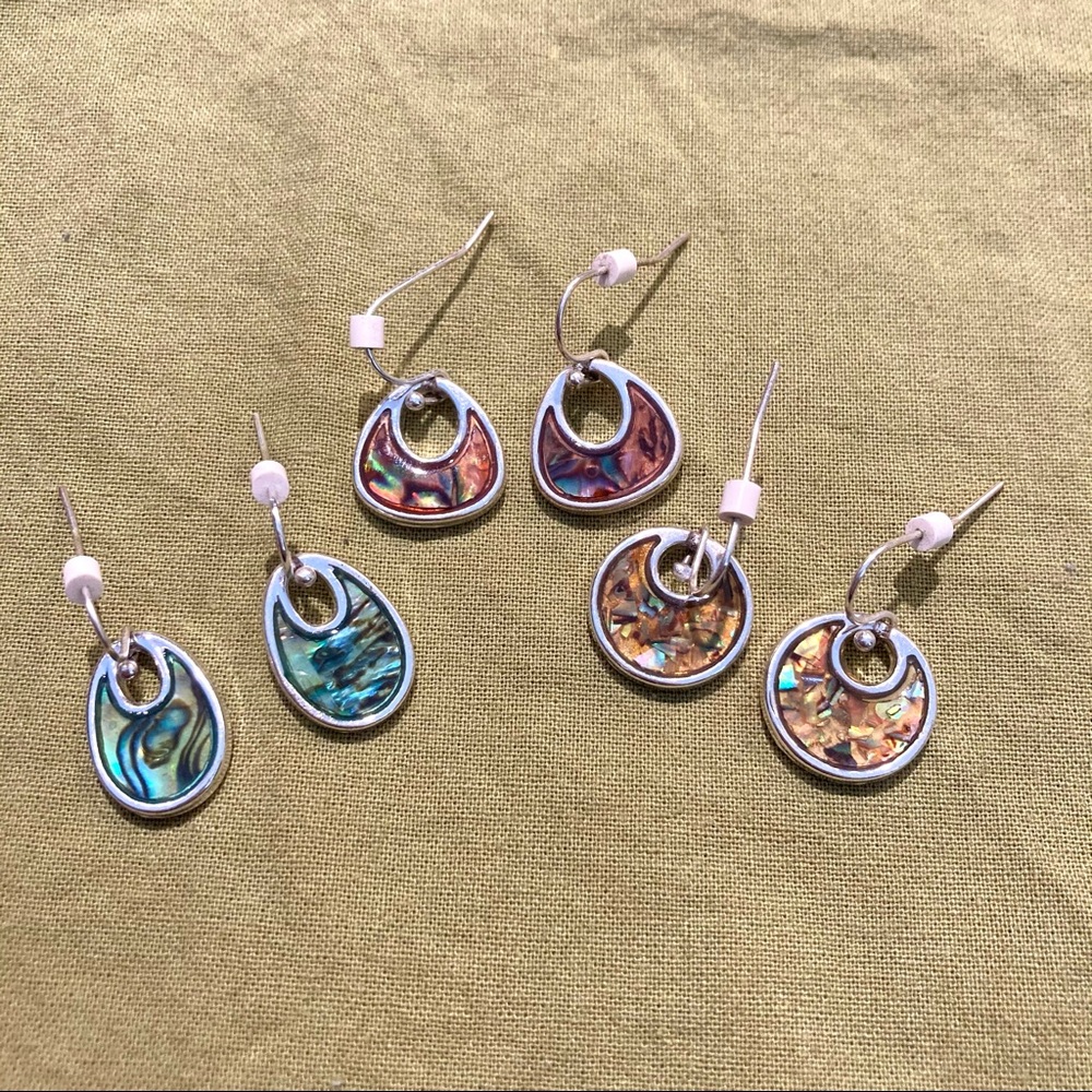 BUNDLE! Set of 3 Silver and Stone Earrings